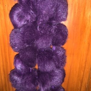 Purple Rabbit Fur Scarf